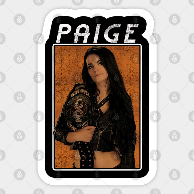 Vintage Wwe Paige Sticker by The Gandol